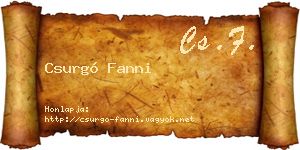 Csurgó Fanni névjegykártya
